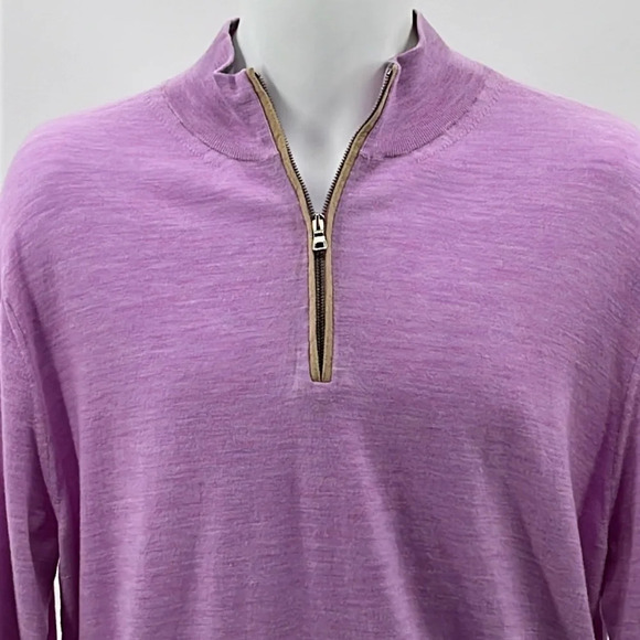 Peter Millar Excursionist Flex Merino Wool 1/4 Zip Sweater - NWOT - Size Large - Picture 2 of 5